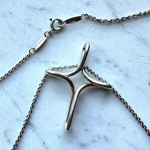 😍 Tiffany & Co. Elsa Peretti Large Infinity Cross Pendant 925 Necklace